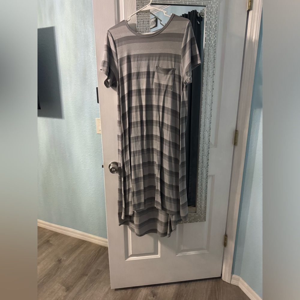 LulaRoe striped midi dress
